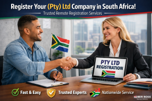 Entrepreneur registering a (Pty) Ltd company in South Africa with Admin Boss