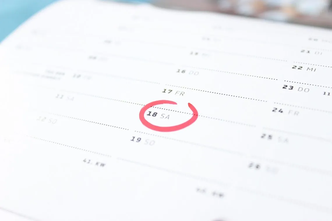 Calendar showing CIPC annual return deadlines for South African companies